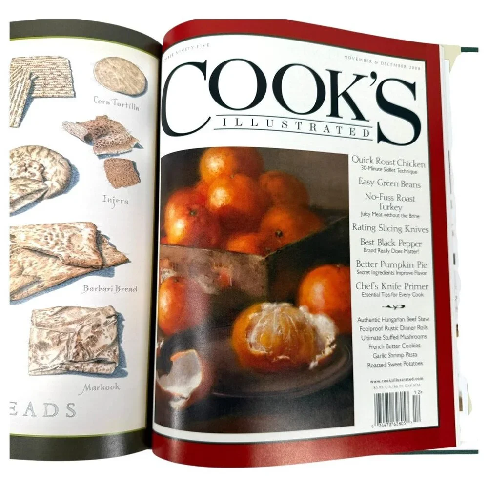 Cooks‎ Illustrated 2008 Annual Cookbook Hardcover Bound Volume Complete Year